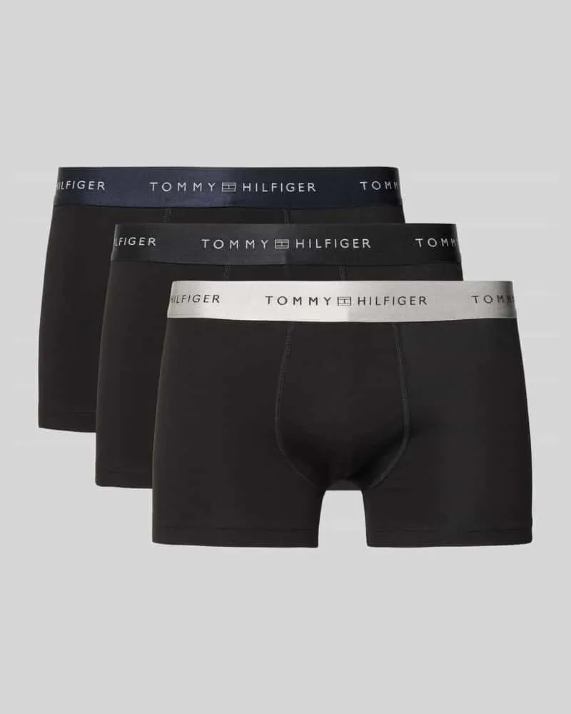 Tommy Hilfiger Regular Fit Trunks aus Baumwoll-Mix im 3er-Pack Silber