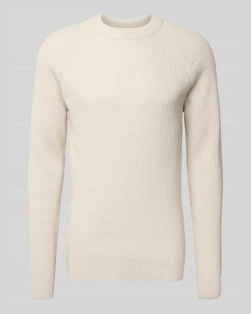 Casual Friday Strickpullover mit Rundhalsausschnitt Modell 'Kristian Offwhite