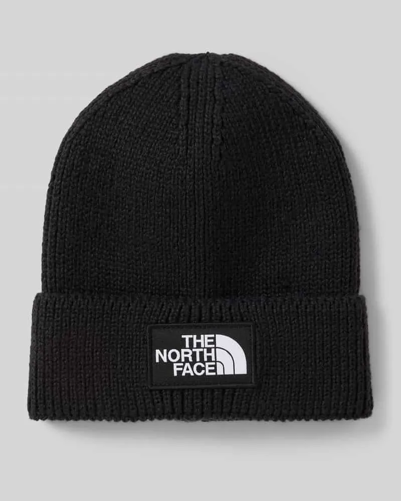 The North Face Beanie in Strick-Optik mit Logo-Patch Modell 'Box 