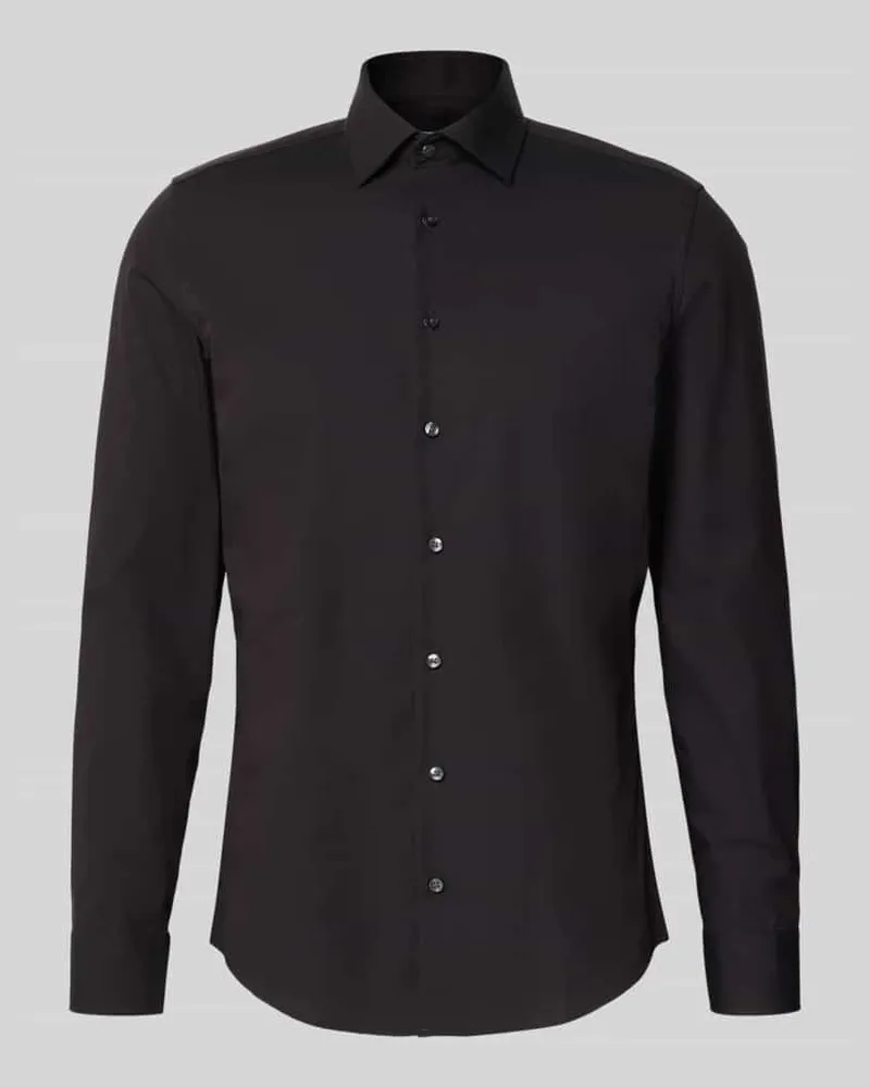 Seidensticker Slim Fit Business-Hemd aus reiner Baumwolle Black