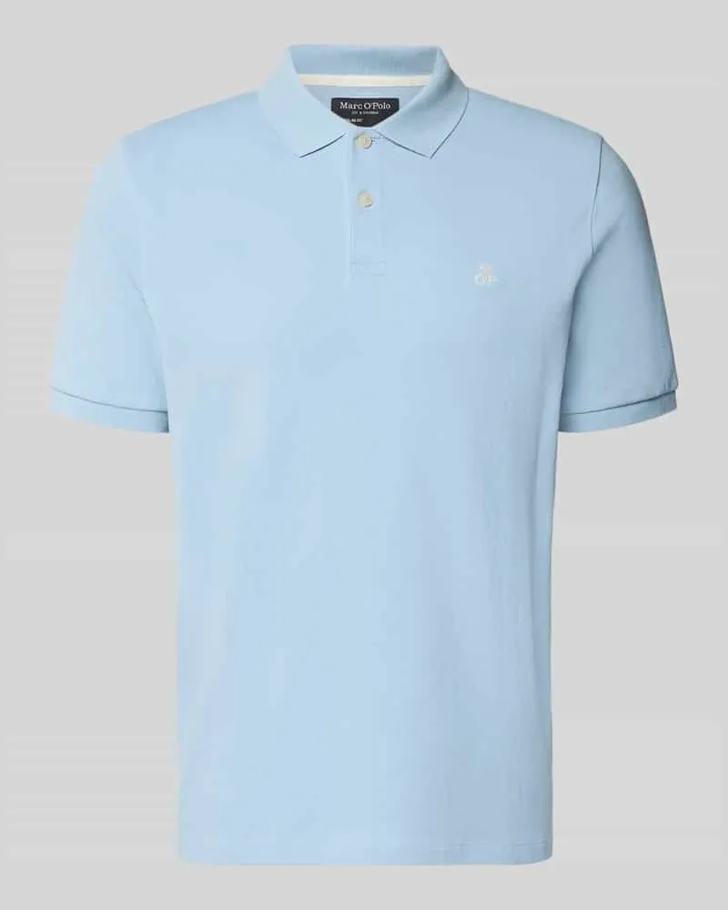Marc O'Polo Regular Fit Poloshirt aus reiner Baumwolle Hellblau