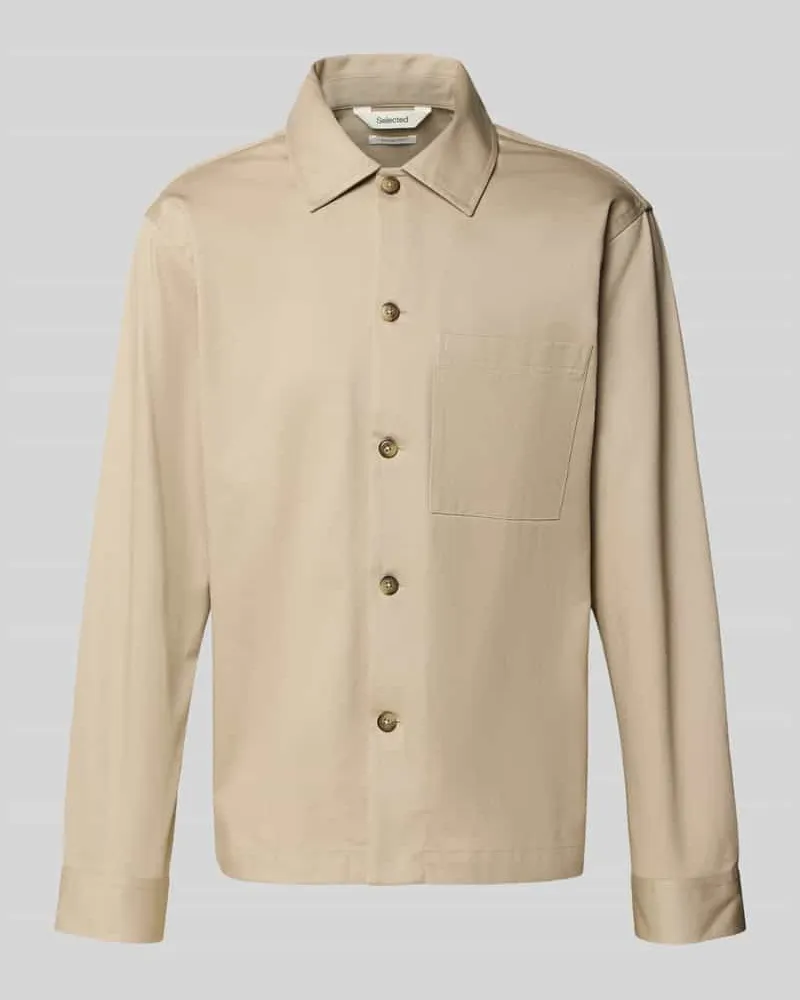 Selected Homme Regular Fit Hemdjacke aus reiner Baumwolle Modell 'TATE 