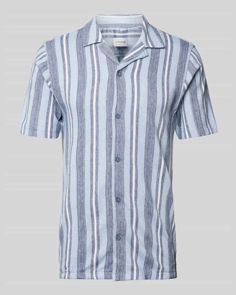Lindbergh Relaxed Fit Freizeithemd mit Streifenmuster Blau