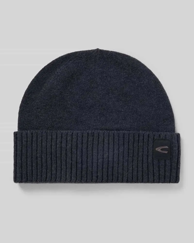 Camel Active Mütze aus reiner Wolle Modell 'Solid Marine