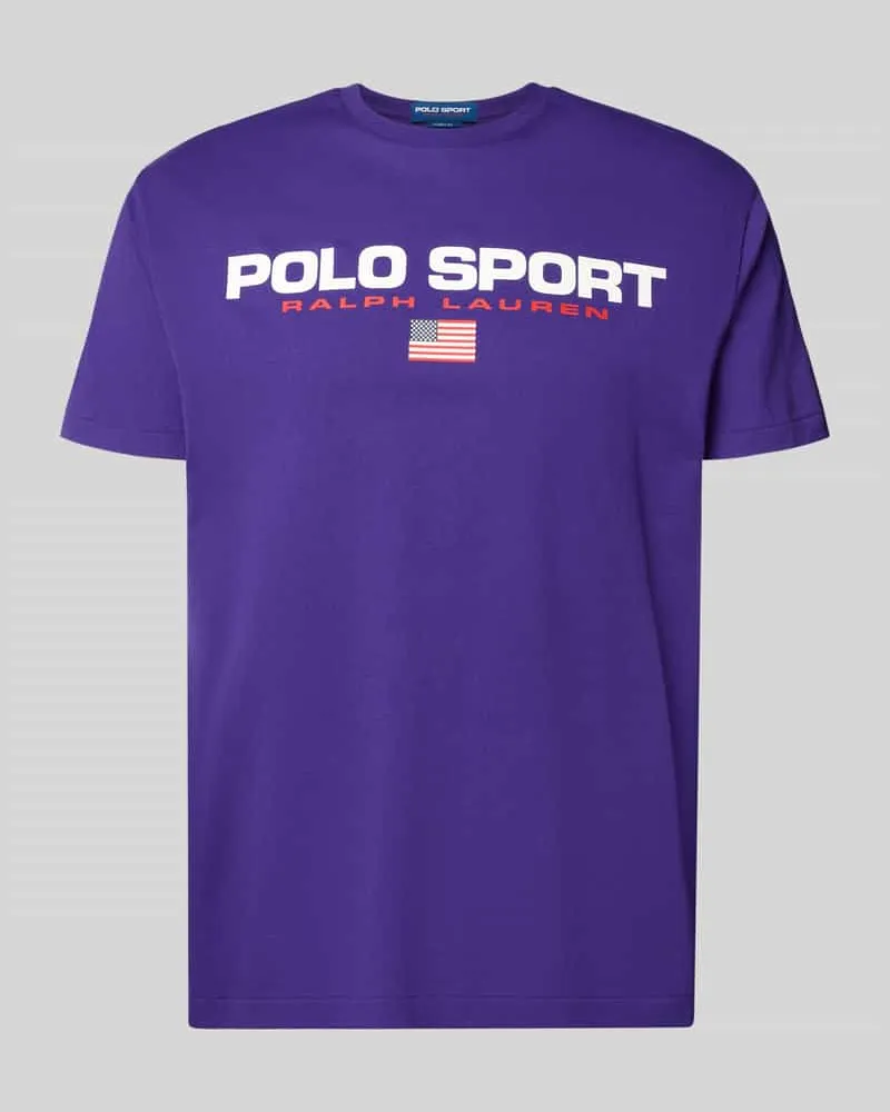 Ralph Lauren Relaxed Fit T-Shirt aus reiner Baumwolle Lila