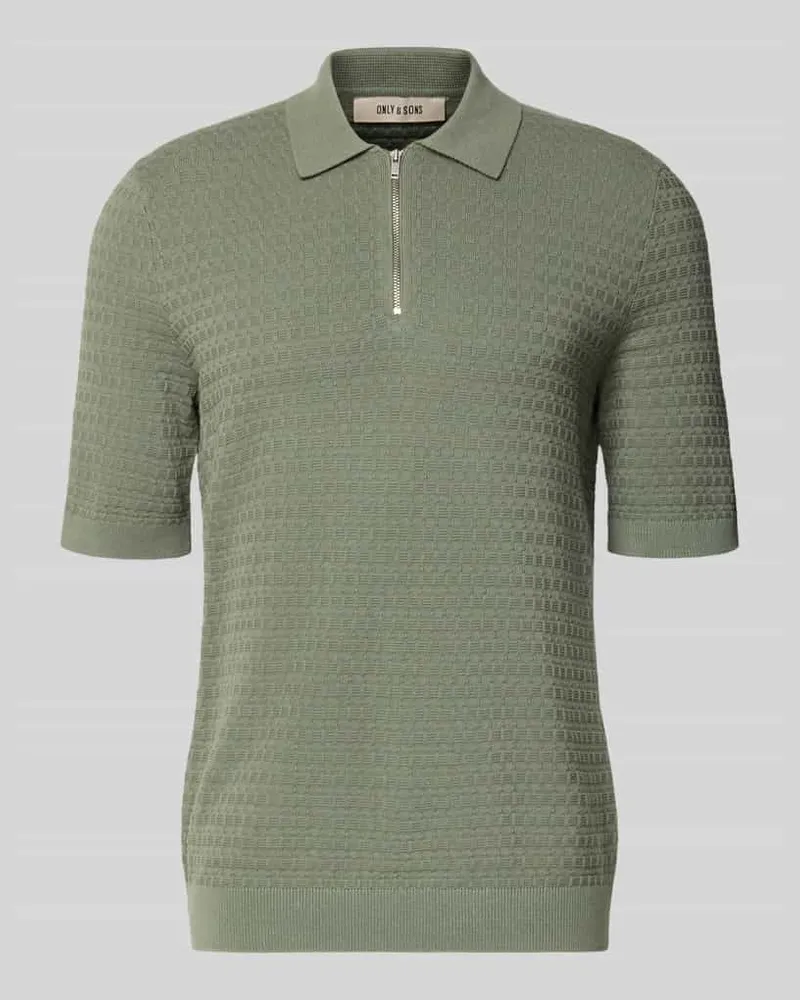 Only & Sons Regular Fit Poloshirt aus reiner Baumwolle Modell 'MENU Mint