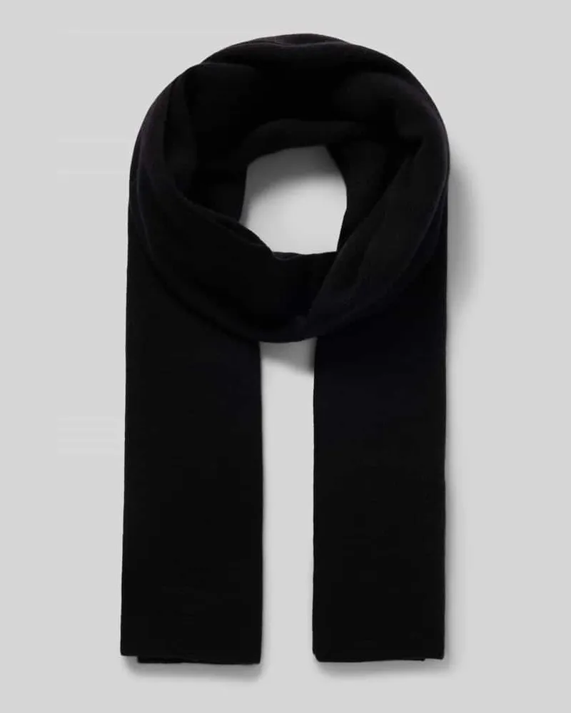 Knowledge Cotton Apparel Wollschal mit Label-Detail Black