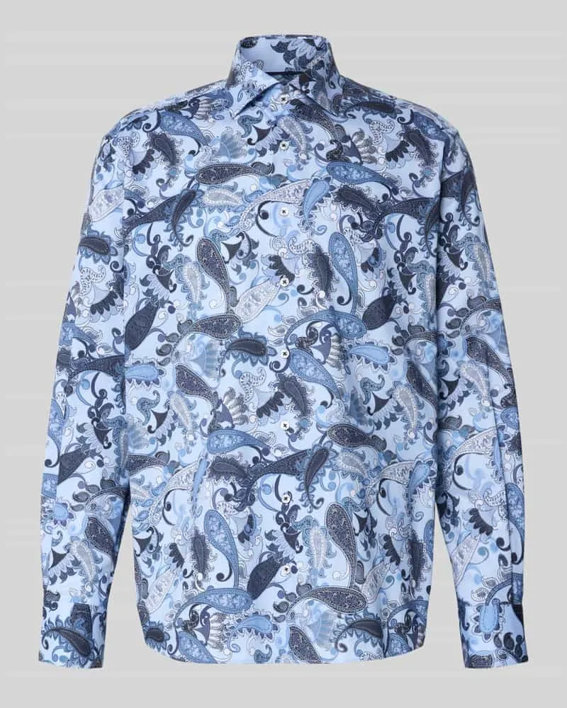 Eterna Comfort Fit Business-Hemd mit Kentkragen Bleu