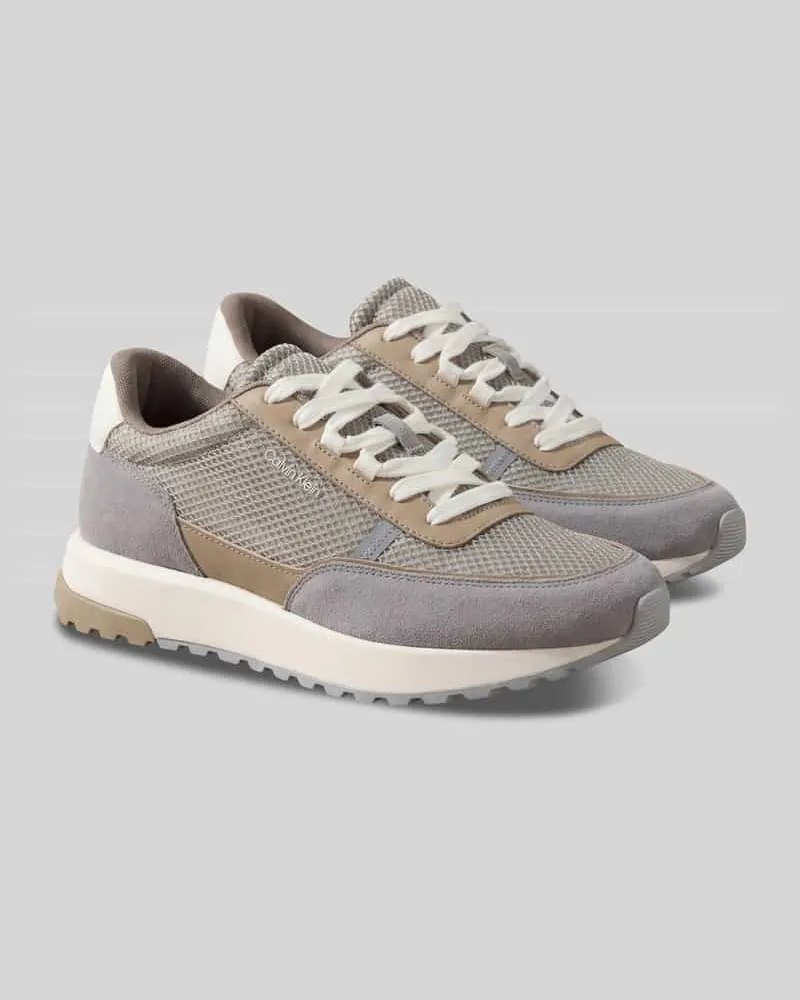 Calvin Klein Sneaker mit Logo-Applikation Hellgrau