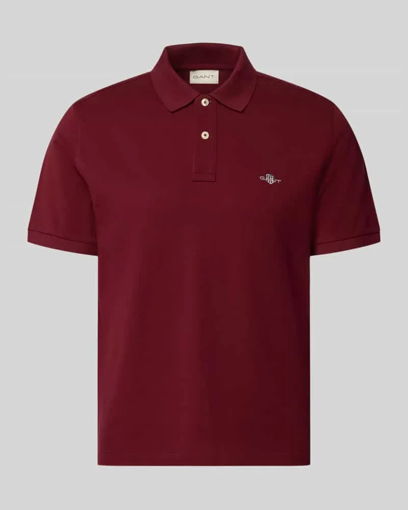 Gant Regular Fit Poloshirt aus reiner Baumwolle Bordeaux