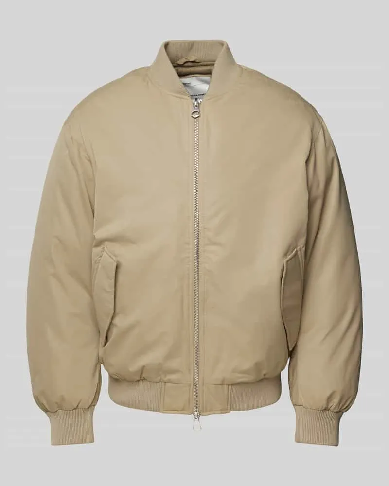 Jack & Jones Bomberjacke mit Zweiwege-Reißverschluss Beige