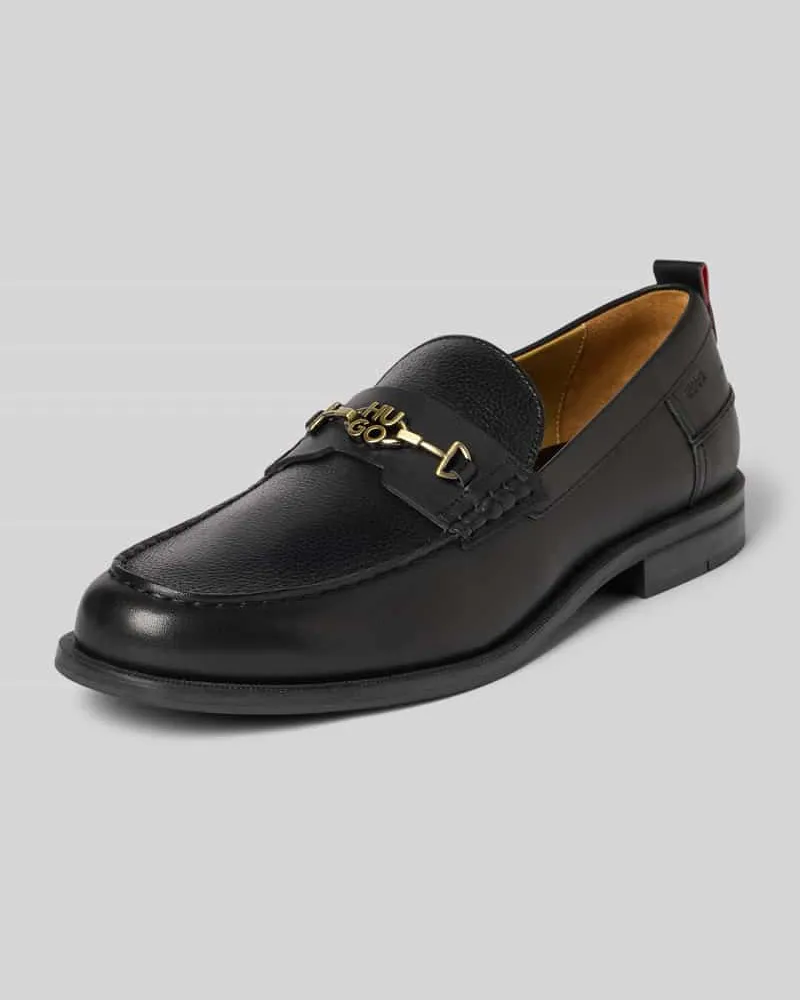 HUGO BOSS Loafer aus reinem Rindsleder Modell 'VARIAN_LOAF_PLGRHW Black