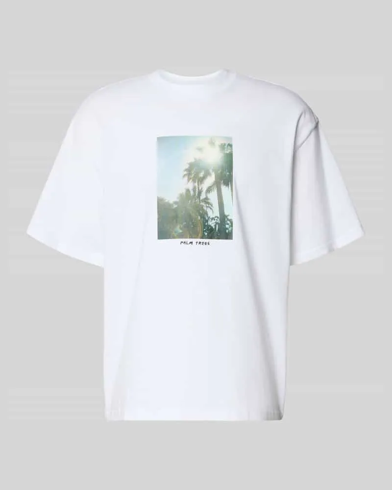 Only & Sons Oversized T-Shirt aus reiner Baumwolle Modell 'COOPER Weiss