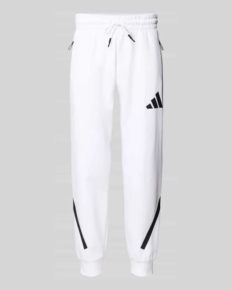 adidas Sweatpants mit elastischem Bund Weiss