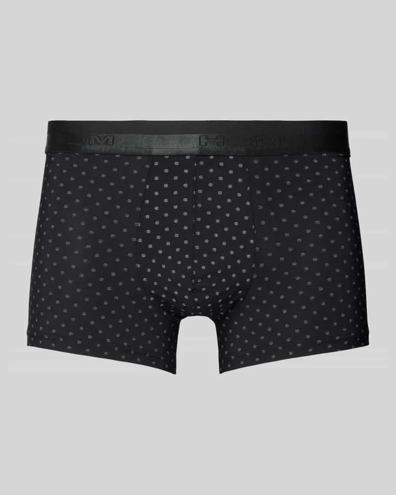 HOM Boxershorts mit elastischem Label-Bund Modell 'Max Black