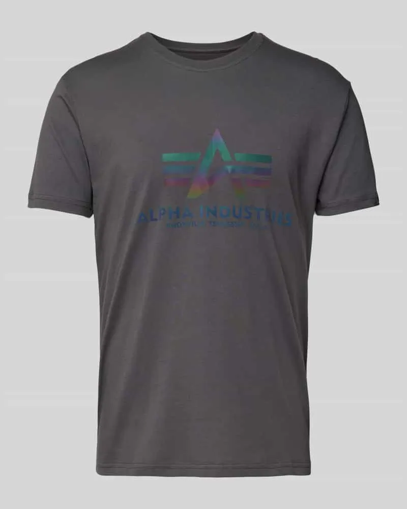 Alpha Industries T-Shirt mit Label-Print 