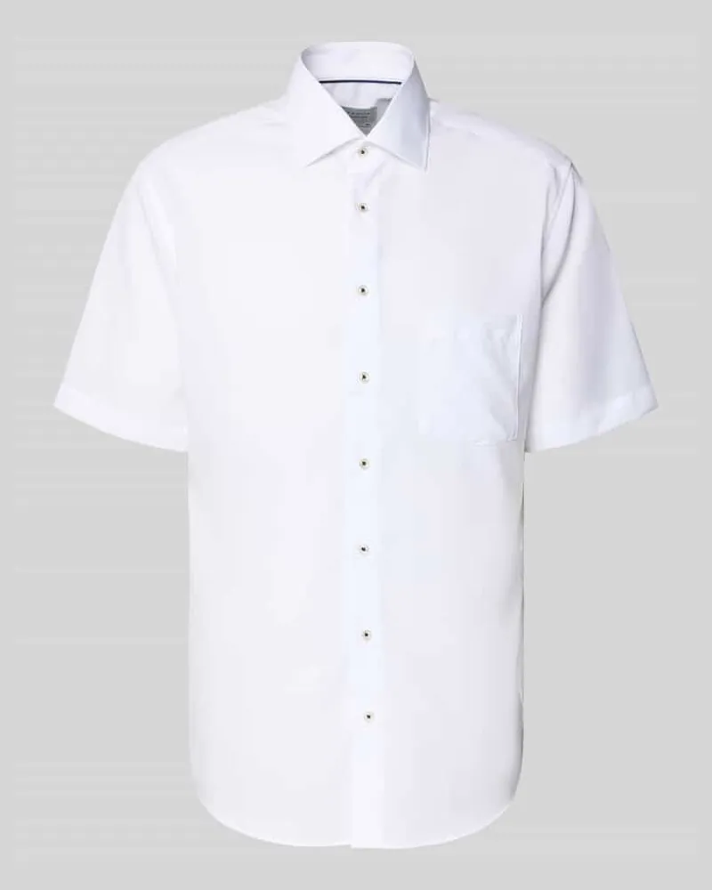 Eterna Regular Fit Freizeithemd aus Lyocell-Mix Weiss