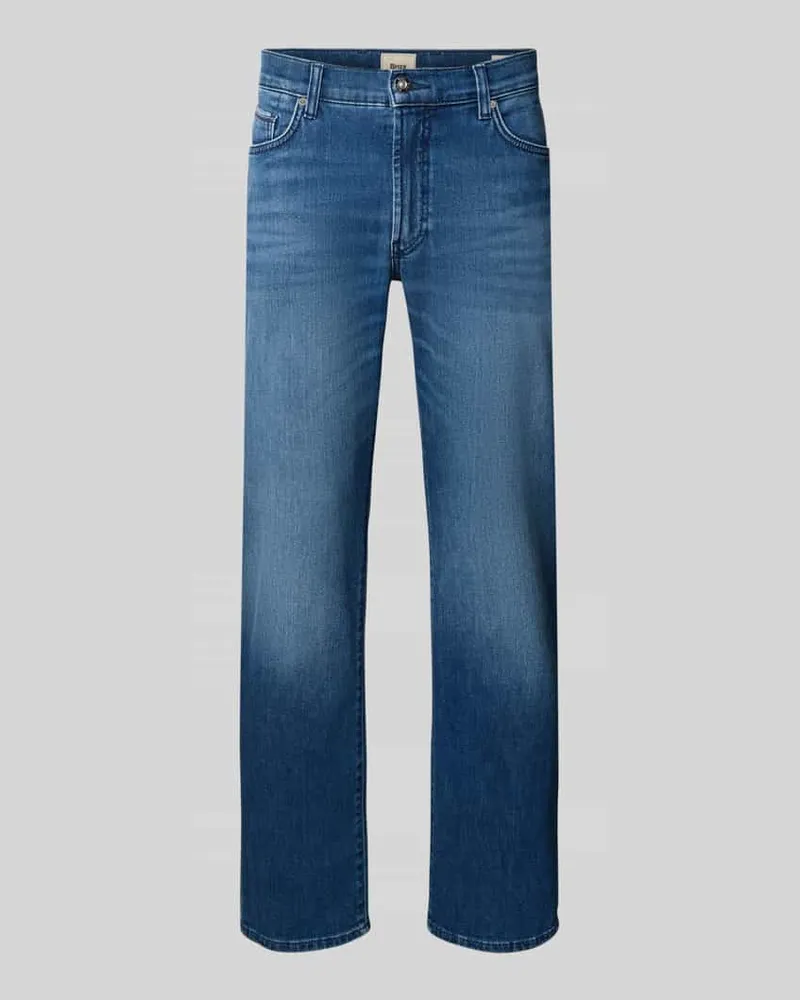 Brax Relaxed Fit Jeans aus Baumwoll-Mix Modell 'Clint Jeansblau