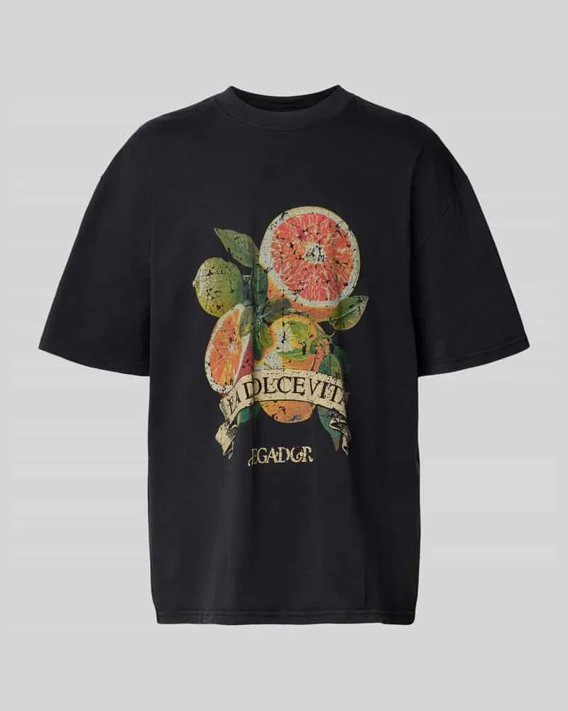 PEGADOR Oversized T-Shirt mit Label-Print 