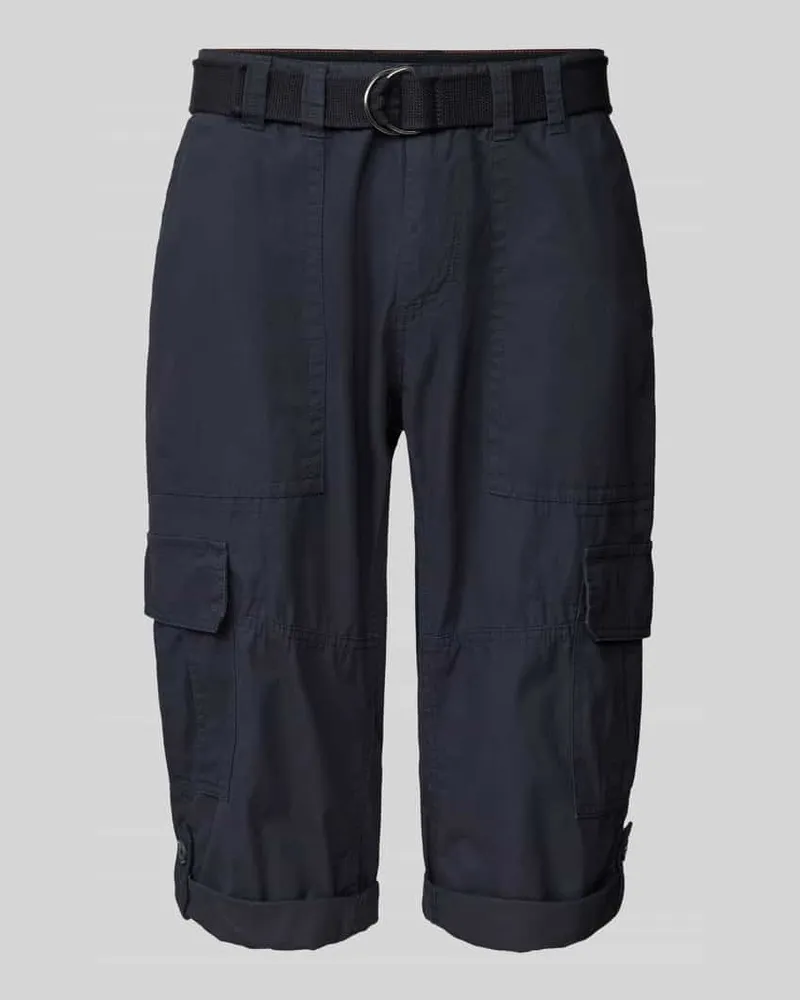 McNeal Cargoshorts mit fixierten Beinumschlägen Marine