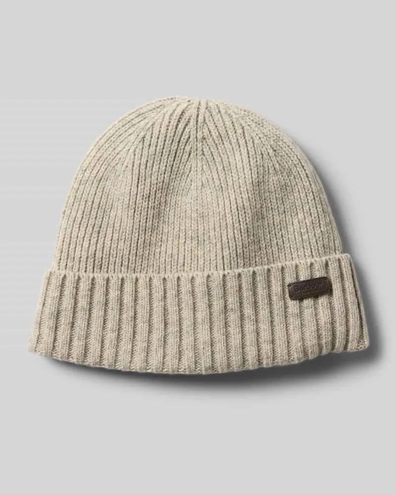 Barbour Beanie aus Woll-Mix Modell 'CARLTON Hellgrau