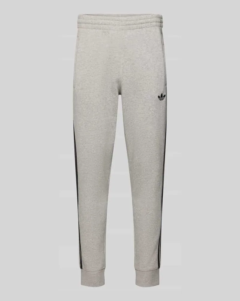 adidas Sweatpants mit elastischem Bund Hellgrau