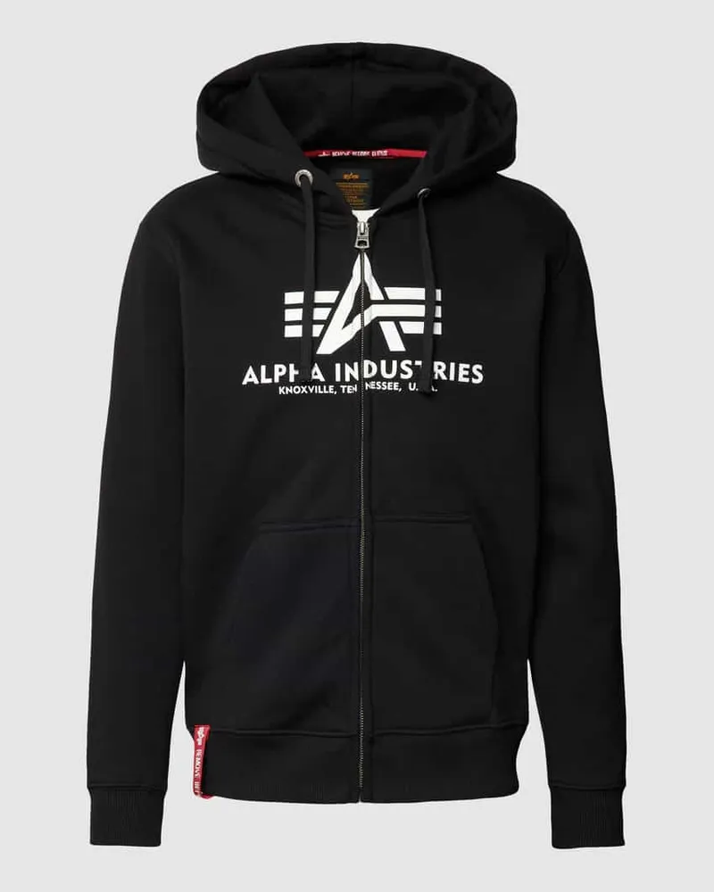 Alpha Industries Sweatjacke mit Label-Print Modell 'BASIC 