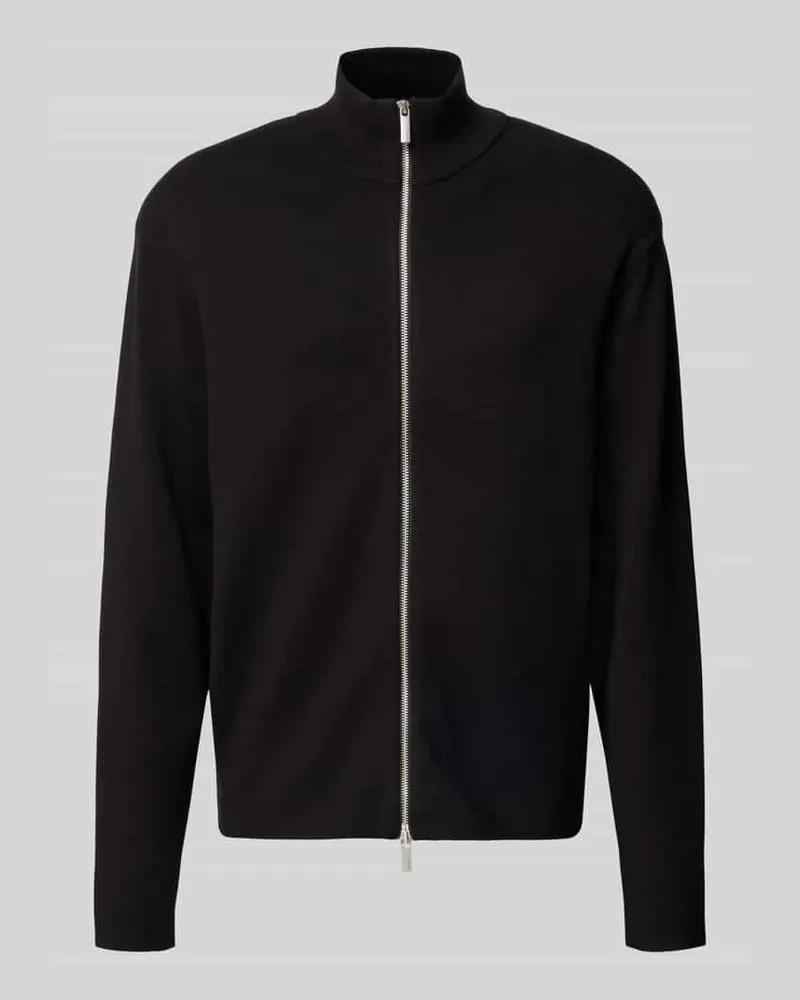 Selected Homme Relaxed Fit Strickjacke aus Viskose-Mix Modell 'TELLER Black