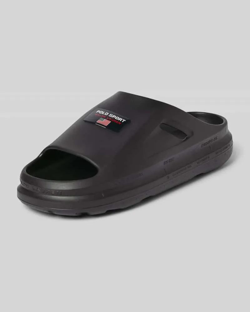 Ralph Lauren Slides aus Leder-Mix 