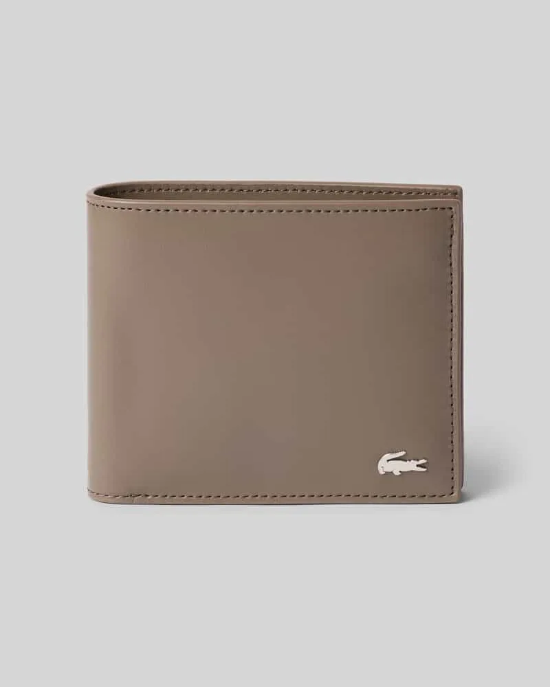 Lacoste Portemonnaie aus echtem Rindsleder Modell 'BILLFORD COIN Schlamm