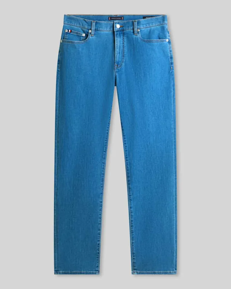 Tommy Hilfiger Regular Fit Jeans aus Baumwoll-Mix im 5-Pocket-Design Modell 'DENTON Jeansblau
