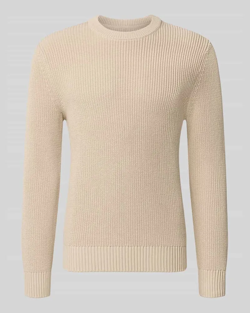 McNeal Regular Fit Strickpullover aus reiner Baumwolle Beige