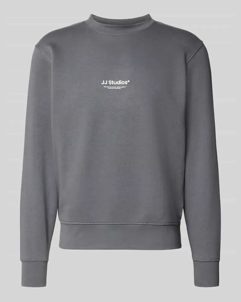 Jack & Jones Regular Fit Sweatshirt aus Baumwoll-Mix Modell 'Soho Hellgrau
