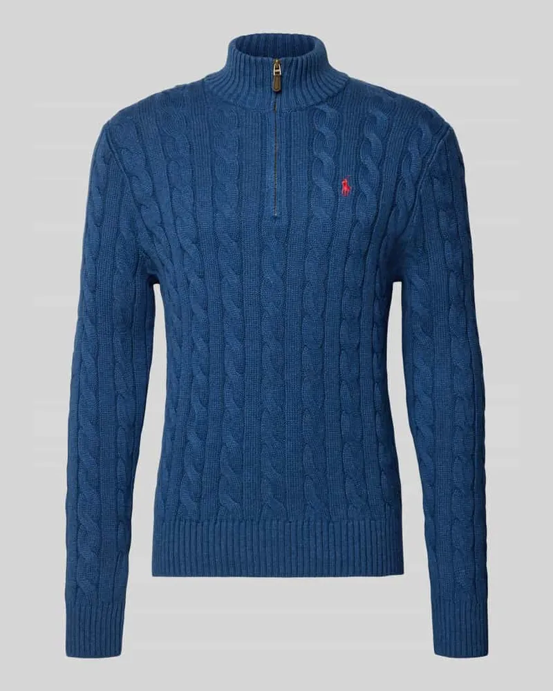 Ralph Lauren Strickpullover mit Label-Stitching Marine