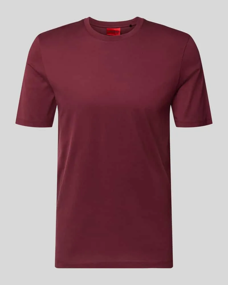 HUGO BOSS Slim Fit T-Shirt aus reiner Baumwolle Modell 'DIMERSTEE Bordeaux