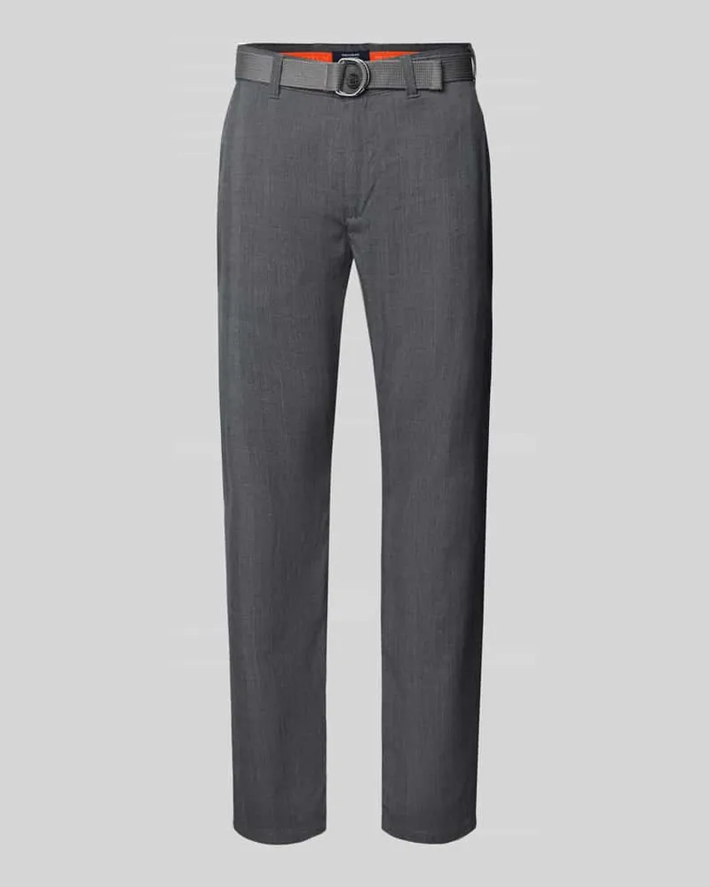 McNeal Slim Fit Hose mit Gürtel Marine