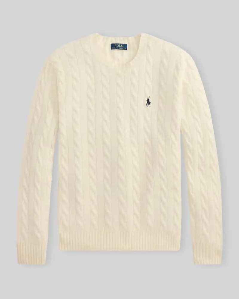 Ralph Lauren Regular Fit Pullover aus Woll-Kaschmir-Mix Ecru