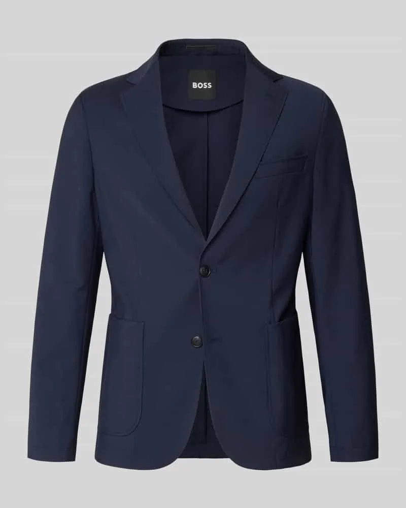 HUGO BOSS Regular Fit Anzugsakko aus Schurwoll-Mix Modell 'HANRY Marine