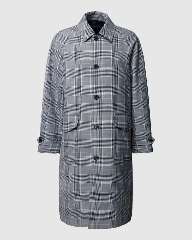 Tommy Hilfiger Wollmantel mit Glencheck-Muster Modell 'CARCOAT Marine