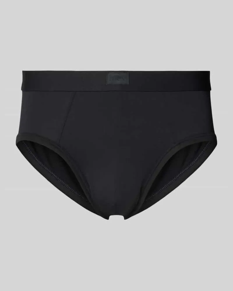 Mey Slip mit elastischem Bund und Label-Patch Black
