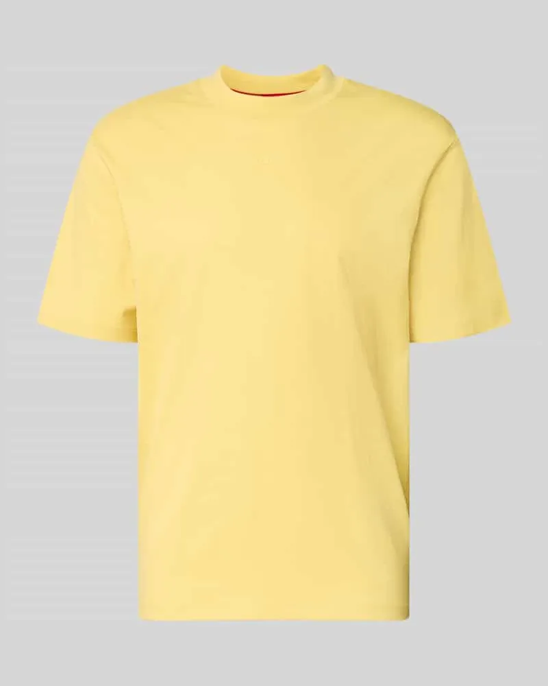 HUGO BOSS Regular Fit T-Shirt aus reiner Baumwolle Modell 'DAPOLINO Hellgelb