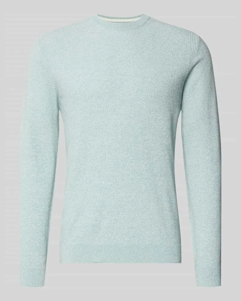 Tom Tailor Regular Fit Strickpullover aus reiner Baumwolle Mint