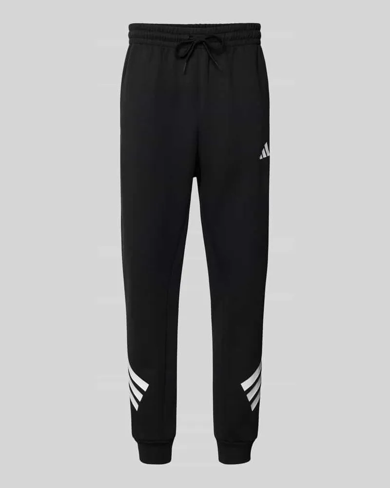 adidas Sweatpants mit elastischem Bund und Logo Black