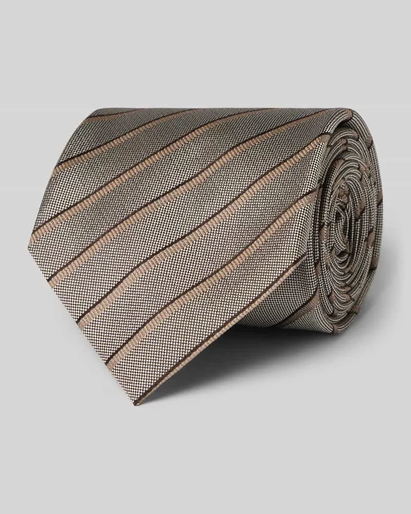 HUGO BOSS Krawatte aus reiner Seide Modell 'H-Tie 8 CM-ONE Sand