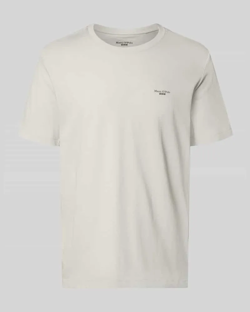 Marc O'Polo Regular Fit T-Shirt aus reiner Baumwolle Hellgrau