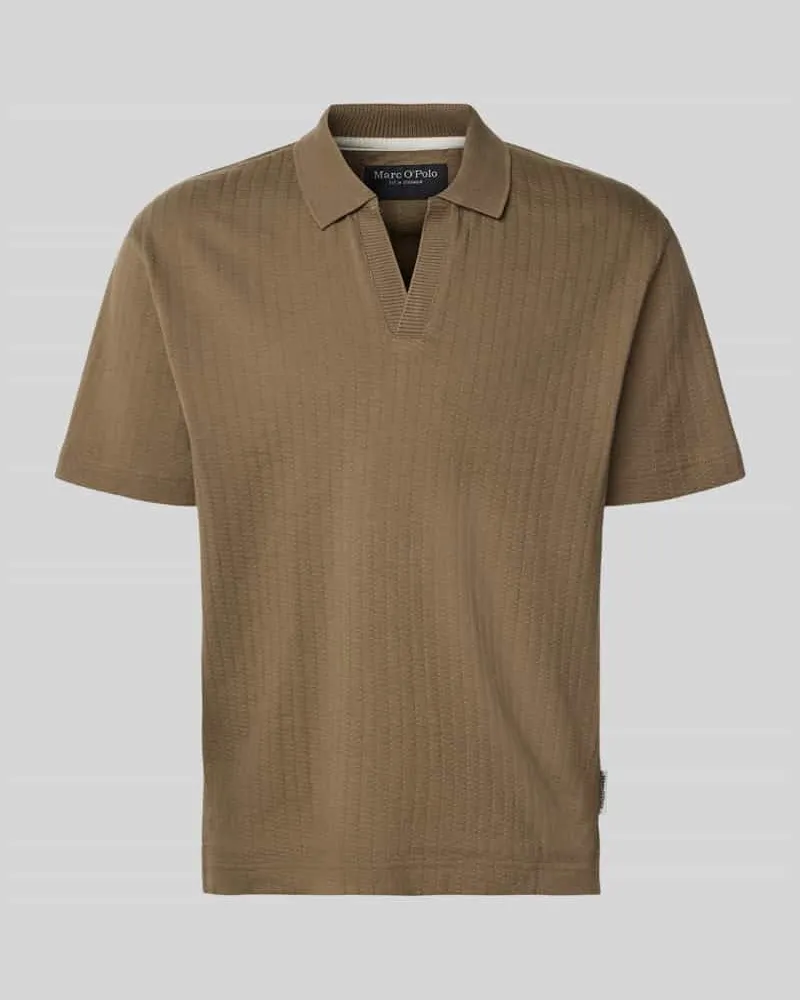 Marc O'Polo Relaxed Fit Poloshirt aus reiner Baumwolle Hellbraun