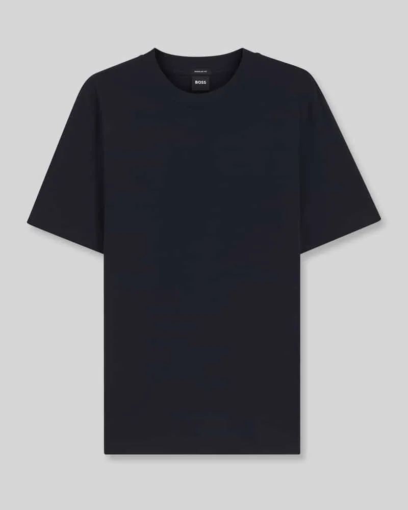 HUGO BOSS Regular Fit T-Shirt aus reiner Baumwolle Modell 'Thompson 02 Marine