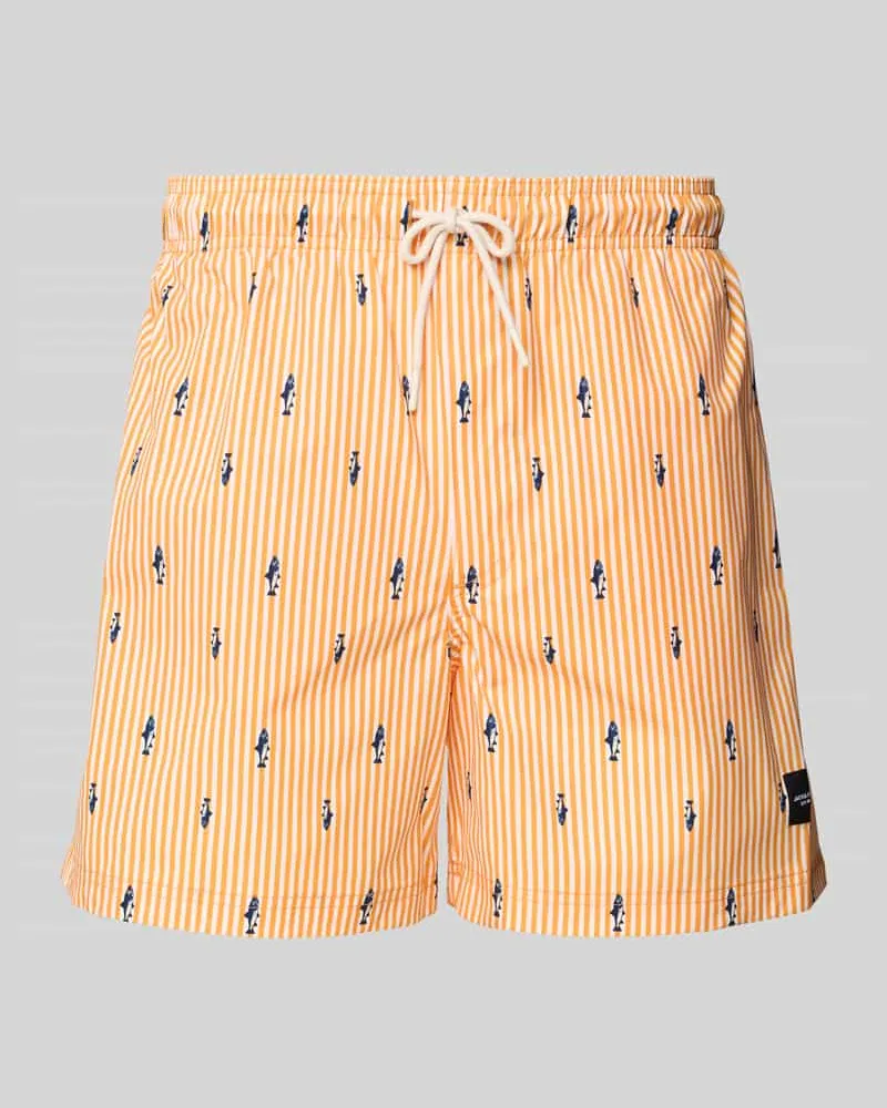 Jack & Jones Regular Fit Badeshorts mit Label-Patch Modell 'STMAUI 
