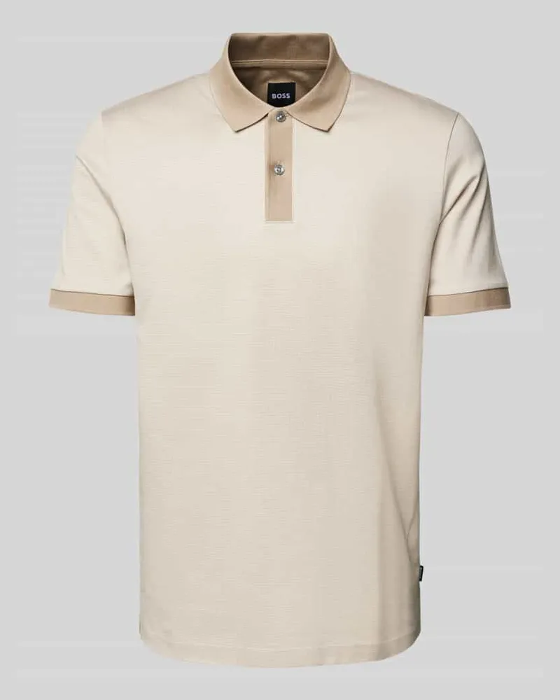 HUGO BOSS Regular Fit Poloshirt mit Label-Detail Modell 'Parlay 