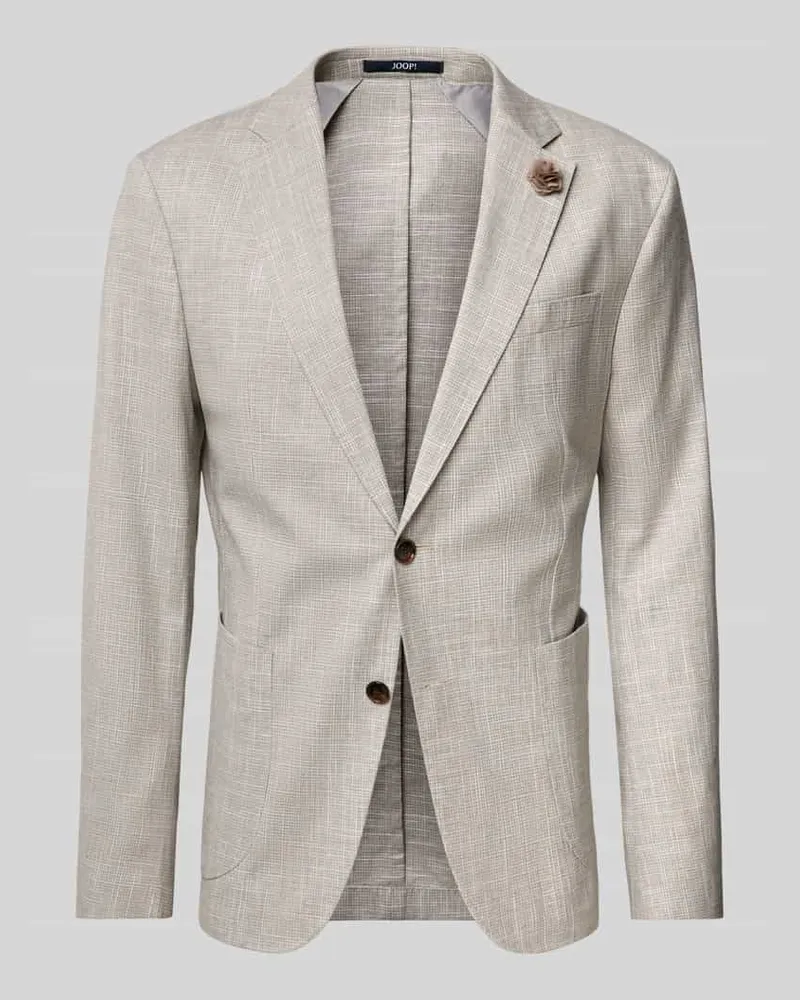 JOOP! Taillierter Sakko aus Baumwoll-Woll-Mix mit Leinen-Anteil Modell 'Hoverest Beige